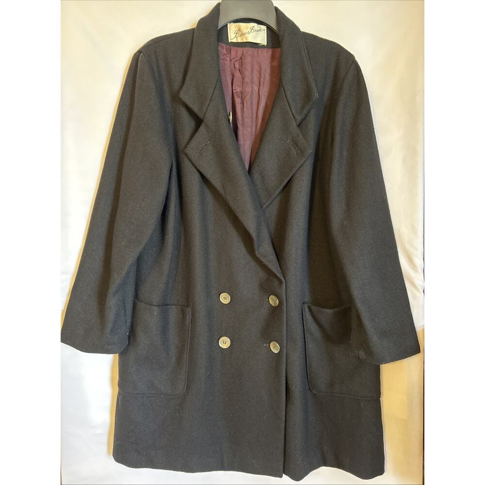 Vintage Beau Brem Wool Blend Double Breasted Peacoat Womens 14 Union Made In USA